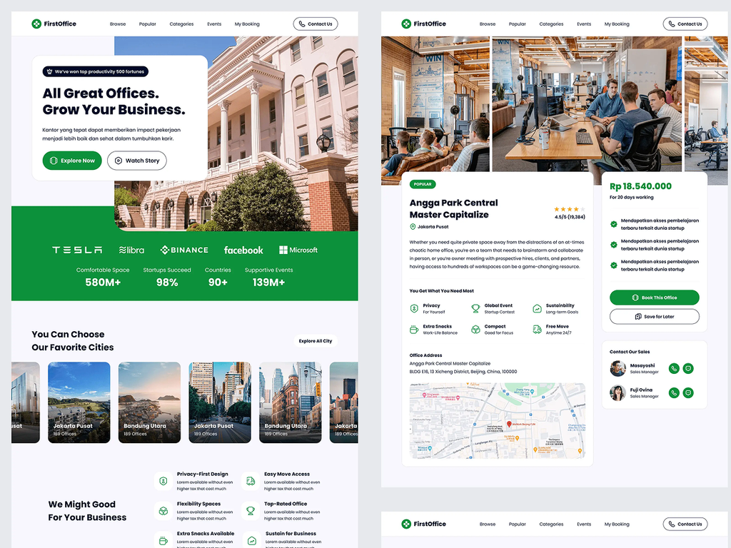 First Office Find Office Space HTML Free